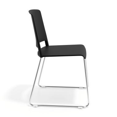 silla confidente negro bez podlokietnikow tela sin brazos 3