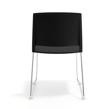 silla confidente negro bez podlokietnikow tela sin brazos 4