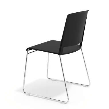 silla confidente negro bez podlokietnikow tela sin brazos 5