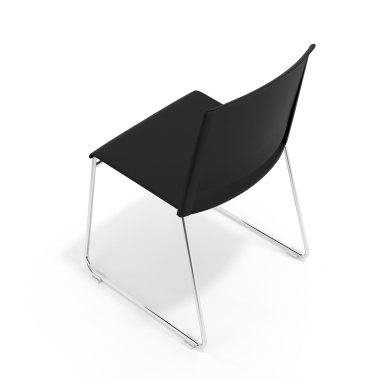 silla confidente negro bez podlokietnikow tela sin brazos 7