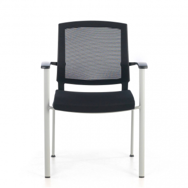 silla de visita negro adam malla brazos fijos 3