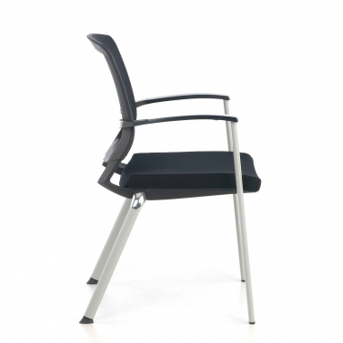 silla de visita negro adam malla brazos fijos 6