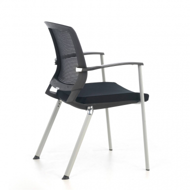 silla de visita negro adam malla brazos fijos 7