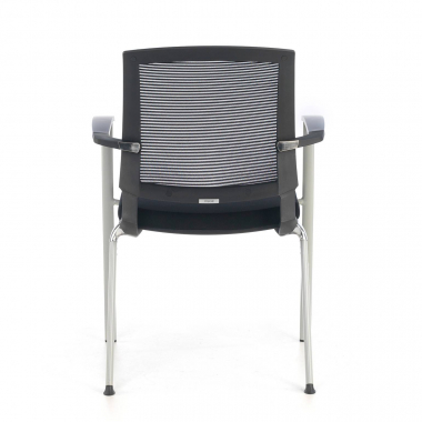 silla de visita negro adam malla brazos fijos 8