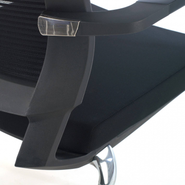 silla de visita negro adam malla brazos fijos 5