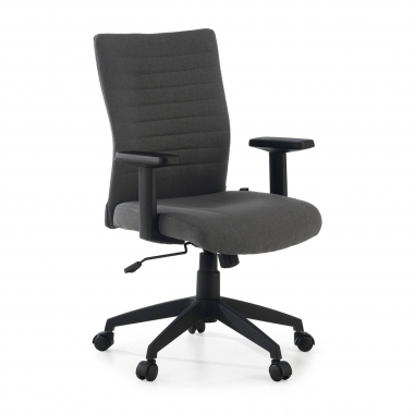 silla giratoria gris kobe tela brazos fijos soporte lumbar 1