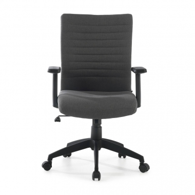 silla giratoria gris kobe tela brazos fijos soporte lumbar 3