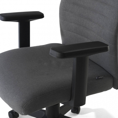 silla giratoria gris kobe tela brazos fijos soporte lumbar 5