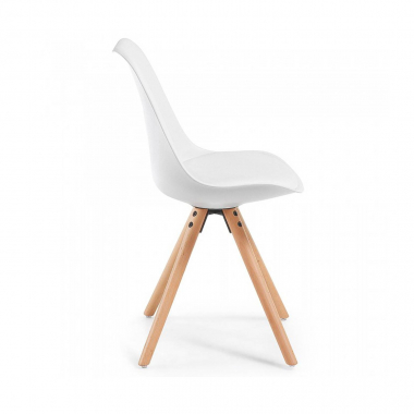 silla nordica blanco silla patas de madera plastico sin brazos 3