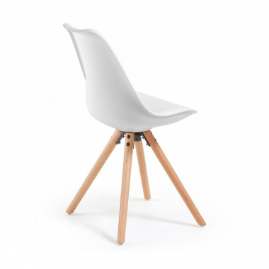silla nordica blanco silla patas de madera plastico sin brazos 5