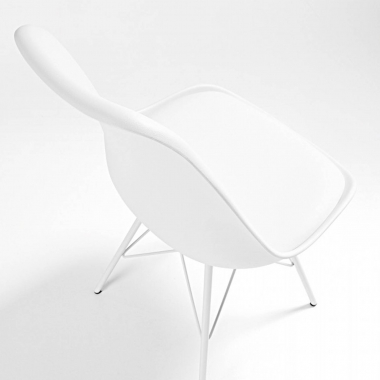 silla confidente blanco silla pata metalica plastico sin brazos 4