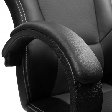 silla gaming negro racer piel sintetica brazos fijos 4