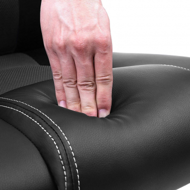 silla gaming negro racer piel sintetica brazos fijos 5