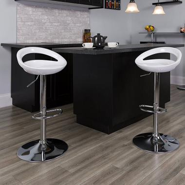 taburete de cocina blanco danko plastico sin brazos 6