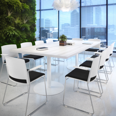 silla confidente blanco negro con brazos tapizada tela sin brazos 2