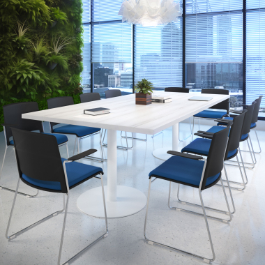 silla confidente negro azul con brazos tapizada tela sin brazos 2