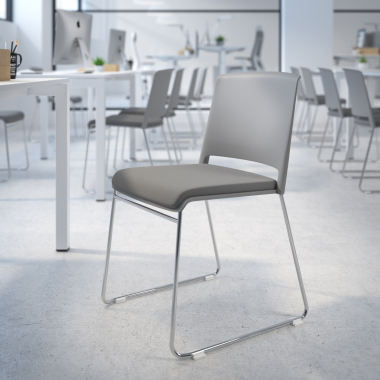 silla confidente gris gris sin brazos tapizada tela sin brazos 2
