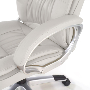 sillon de oficina blanco baviera piel sintetica brazos tapizados 5