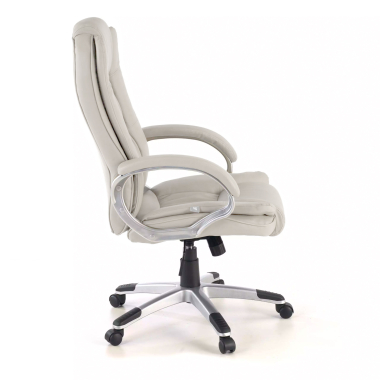sillon de oficina blanco baviera piel sintetica brazos tapizados 7
