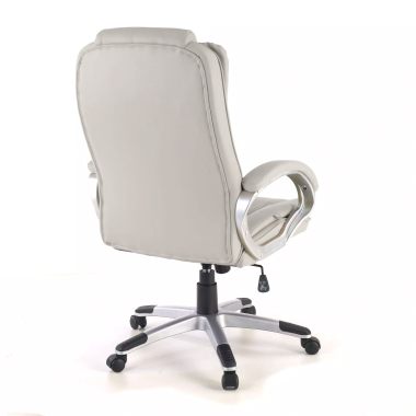 sillon de oficina blanco baviera piel sintetica brazos tapizados 8