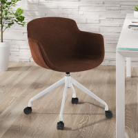 Silla Confidente Laure, Giratoria con ruedas, Tapizada