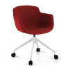 Silla Confidente Laure, Giratoria con ruedas, Tapizada
