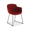 Silla Confidente Laure, Giratoria con ruedas, Tapizada