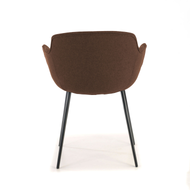 silla confidente negro marron 4 patas tela brazos tapizados 4