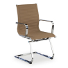 Sillón Confidente de Oficina Brenton, estructura negra, ecopiel