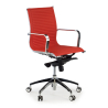 Sillón oficina diseño Brenton, marco de acero, respaldo bajo