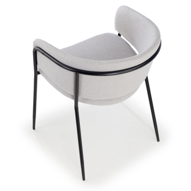 silla confidente gris margot tela brazos fijos 7