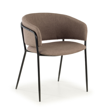 silla confidente marron margot tela brazos fijos 1