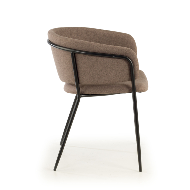 silla confidente marron margot tela brazos fijos 4