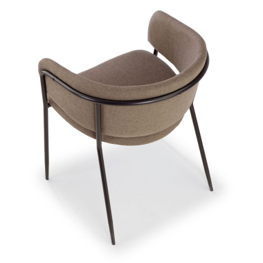 silla confidente marron margot tela brazos fijos 7