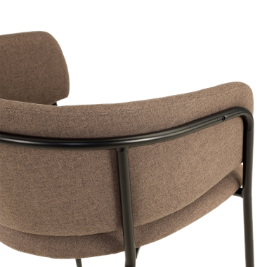 silla confidente marron margot tela brazos fijos 8