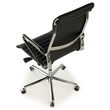 sillon de direccion negro respaldo alto piel natura piel natural brazos fijos 7