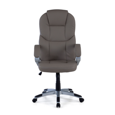 sillon de oficina gris kiel piel sintetica brazos tapizados 3