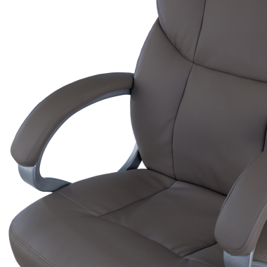 sillon de oficina gris kiel piel sintetica brazos tapizados 8