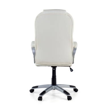 sillon de oficina blanco kiel piel sintetica brazos tapizados 6