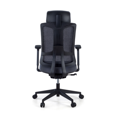 silla ergonomica gris estructura negra malla brazos regulables 3d soporte lumbar reposacabezas 6