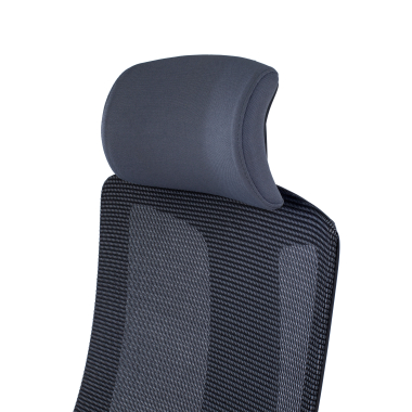 silla ergonomica gris estructura negra malla brazos regulables 3d soporte lumbar reposacabezas 8