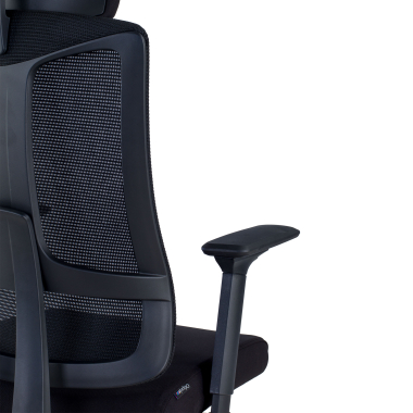 silla ergonomica negro estructura negra malla brazos regulables 3d soporte lumbar reposacabezas 9
