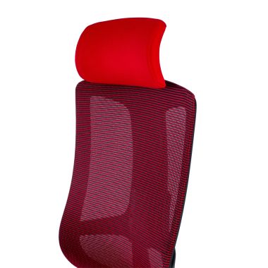 silla ergonomica rojo estructura negra malla brazos regulables 3d soporte lumbar reposacabezas 8