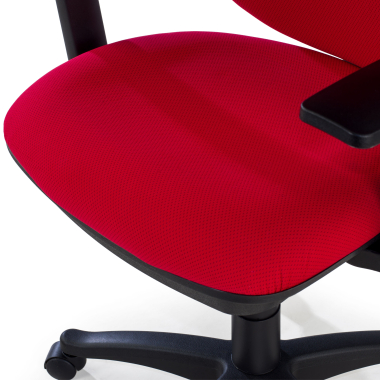 silla de oficina rojo con brazos tela brazos regulables 1d 3