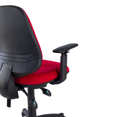 silla de oficina rojo con brazos tela brazos regulables 1d 6