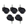 Juego de ruedas gaming 11x50mm, Recubrimiento Goma