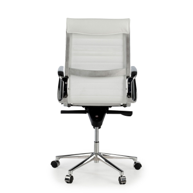 sillon de direccion blanco respaldo alto piel natura piel natural brazos fijos 7