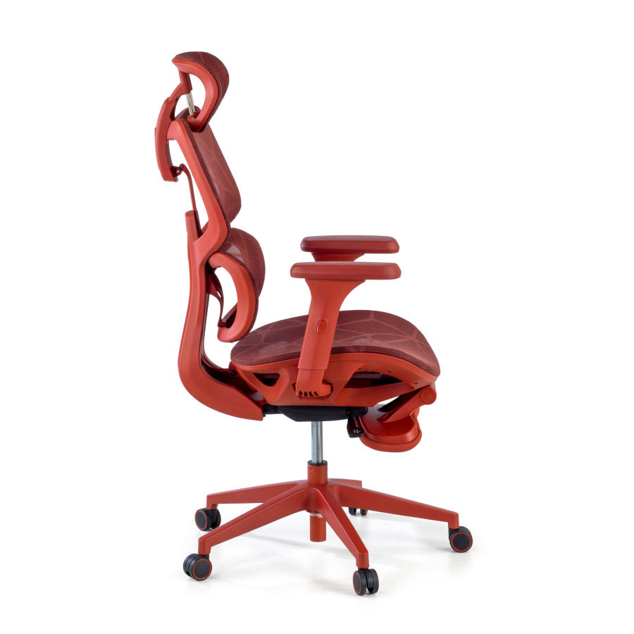 Silla ergonómica Every, con reposapies extraible red