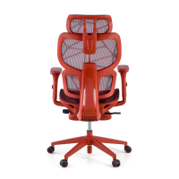 Silla ergonómica Every, con reposapies extraible red