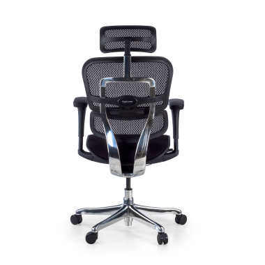 silla ergonomica negro estructura negra asiento tapizado tela brazos moviles reposacabezas 11